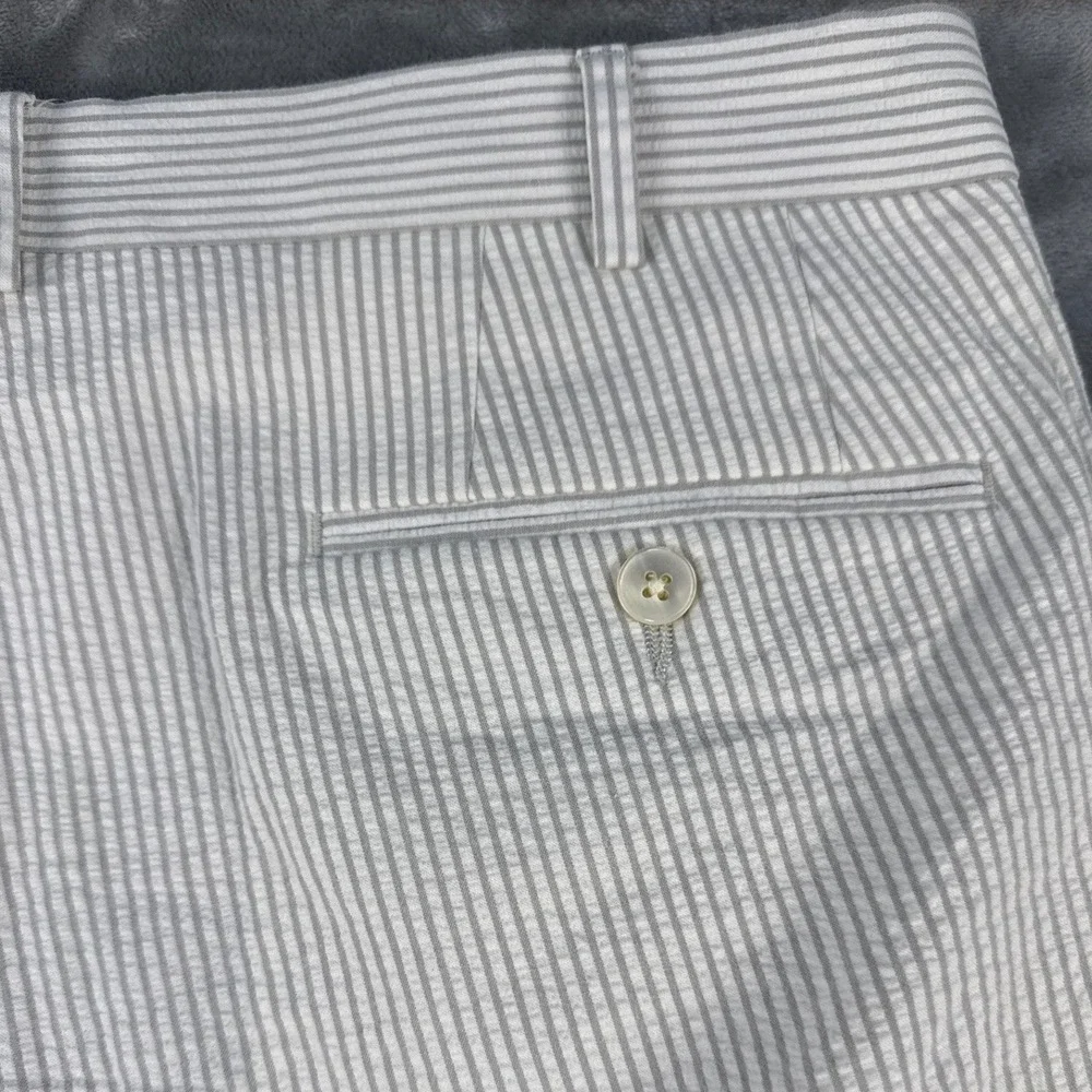 Lauren Ralph Lauren Mens 38x30 Seersucker Striped Trousers Straight Leg